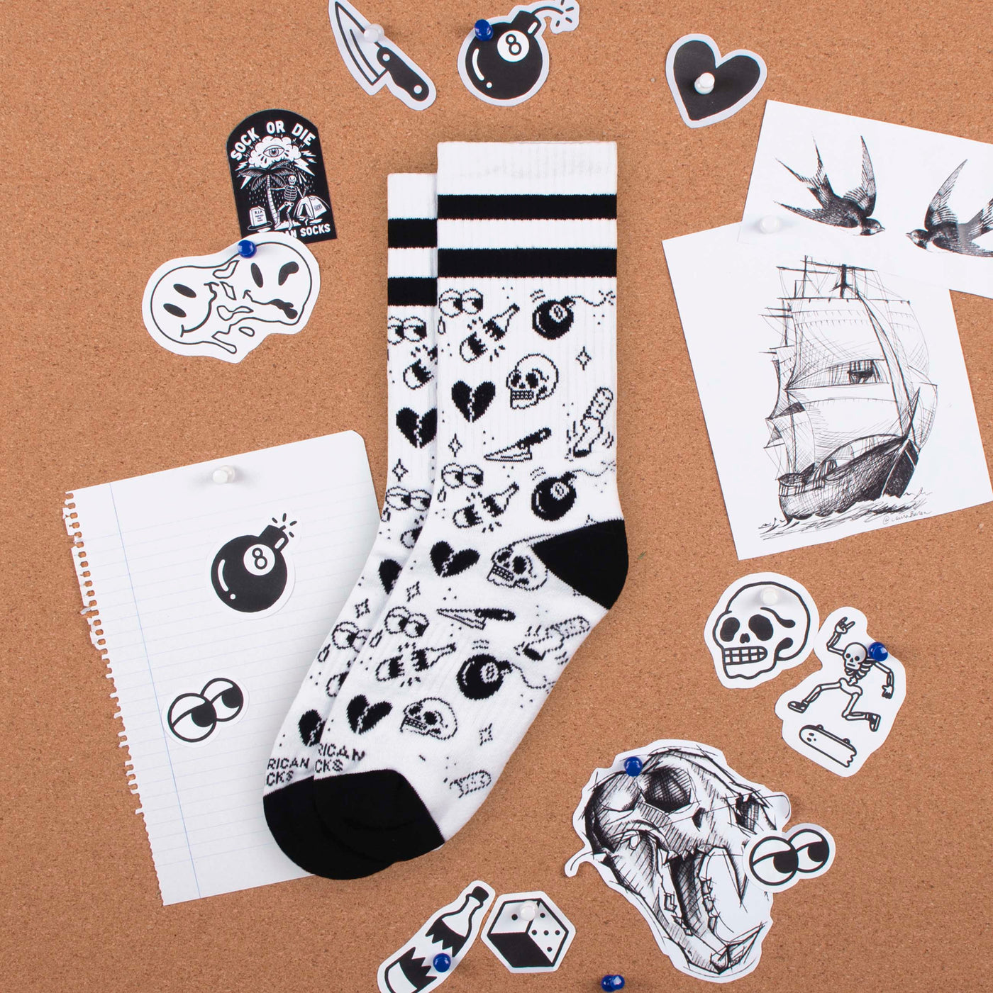 Flash Tattoo - Mid High - AmericanSocks