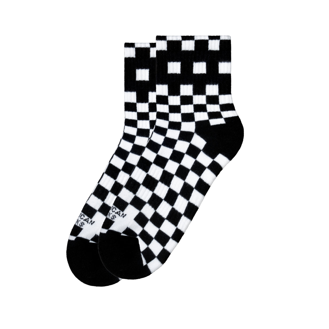 Checkerboard B/W - Ankle High