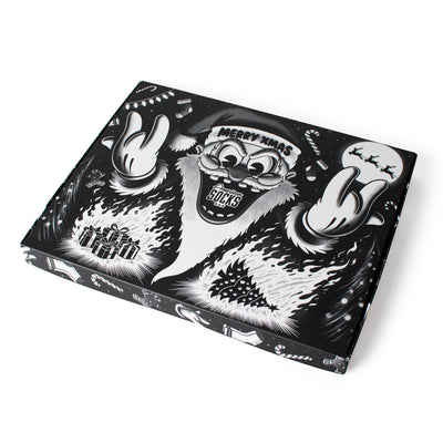 Heavy Metal Santa Claus Black and White Giftbox by American Socks