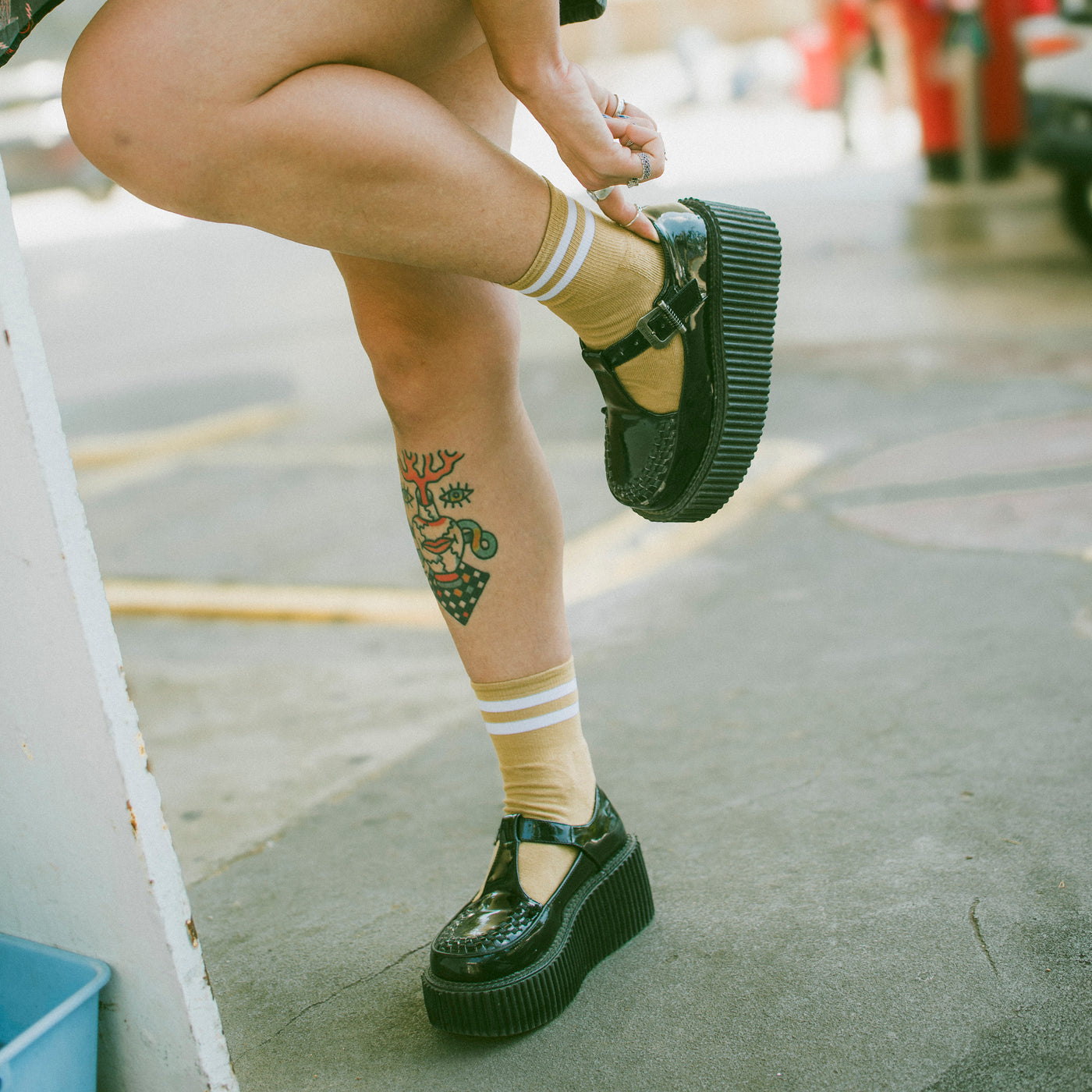 Checkerboard B/W - Ankle High
